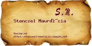 Stenczel Maurícia névjegykártya